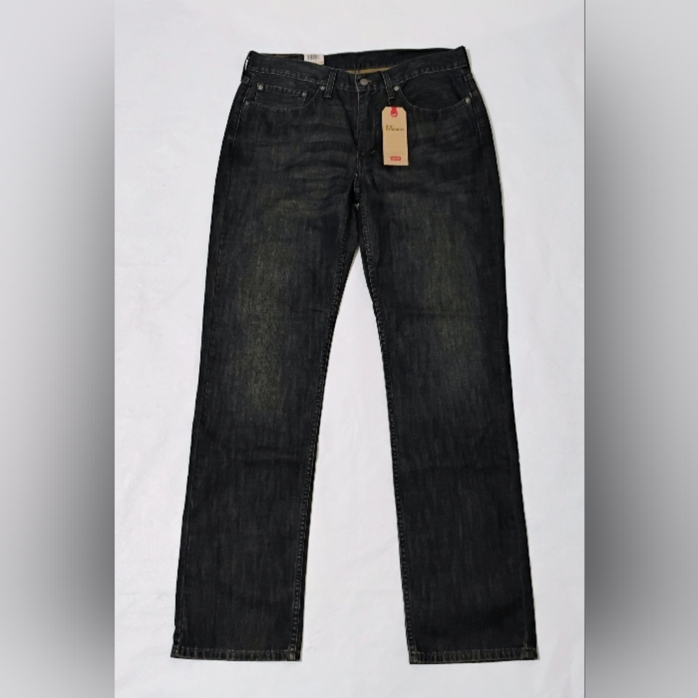 Men's Levis 514 Straight Jeans 005140291 Dark Blue 100% Cotton 34 X 34-NWT